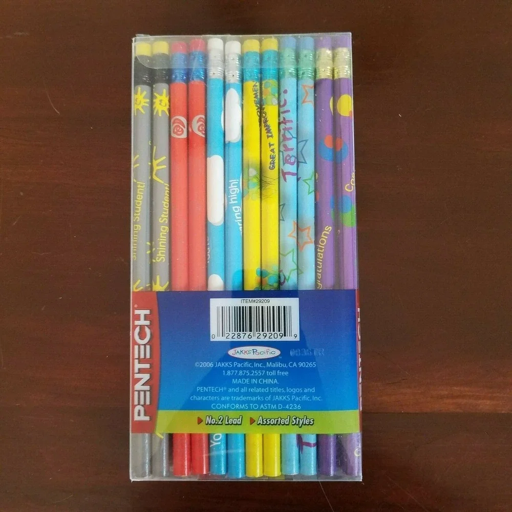 Pentech Reward Pencils 60 Count Assorted‎ Styles No. 2 Lead Classroom Teachers